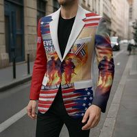 911 Memorial Patriot Day Blazer American Flag and Soldier Tribute Never Forget - Wonder Print Shop