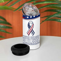 911 Memorial Patriot Day 4 in 1 Can Cooler Tumbler American Flag and Soldier Tribute Never Forget - Wonder Print Shop
