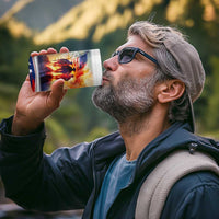 911 Memorial Patriot Day 4 in 1 Can Cooler Tumbler American Flag and Soldier Tribute Never Forget - Wonder Print Shop