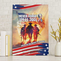 911 Memorial Patriot Day Canvas Wall Art American Flag and Soldier Tribute Never Forget - Wonder Print Shop
