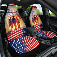 911 Memorial Patriot Day Car Seat Cover American Flag and Soldier Tribute Never Forget - Wonder Print Shop