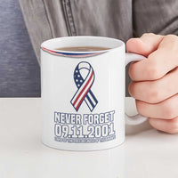 911 Memorial Patriot Day Ceramic Mug American Flag and Soldier Tribute Never Forget - Wonder Print Shop