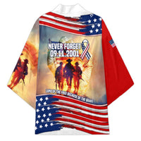 911 Memorial Patriot Day Kimono American Flag and Soldier Tribute Never Forget - Wonder Print Shop