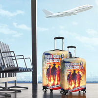 911 Memorial Patriot Day Luggage Cover American Flag and Soldier Tribute Never Forget - Wonder Print Shop