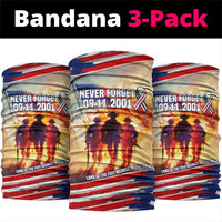 911 Memorial Patriot Day Neck Gaiter American Flag and Soldier Tribute Never Forget TS04