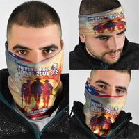 911 Memorial Patriot Day Neck Gaiter American Flag and Soldier Tribute Never Forget TS04