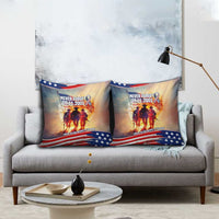 911 Memorial Patriot Day Pillow Cover American Flag and Soldier Tribute Never Forget - Wonder Print Shop