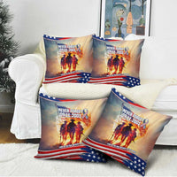 911 Memorial Patriot Day Pillow Cover American Flag and Soldier Tribute Never Forget - Wonder Print Shop