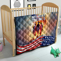911 Memorial Patriot Day Quilt American Flag and Soldier Tribute Never Forget - Wonder Print Shop