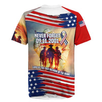 911 Memorial Patriot Day Rugby Jersey American Flag and Soldier Tribute Never Forget - Wonder Print Shop