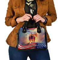 911 Memorial Patriot Day Shoulder Handbag American Flag and Soldier Tribute Never Forget - Wonder Print Shop