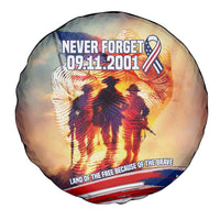 911 Memorial Patriot Day Spare Tire Cover American Flag and Soldier Tribute Never Forget - Wonder Print Shop