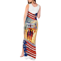 911 Memorial Patriot Day Tank Maxi Dress American Flag and Soldier Tribute Never Forget - Wonder Print Shop