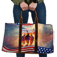 911 Memorial Patriot Day Travel Bag American Flag and Soldier Tribute Never Forget - Wonder Print Shop