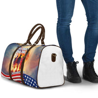 911 Memorial Patriot Day Travel Bag American Flag and Soldier Tribute Never Forget - Wonder Print Shop