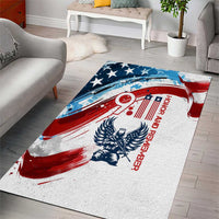 Patriot Day 911 Memorial Area Rug American Flag and Angel Soldier Honor and Remember - Wonder Print Shop