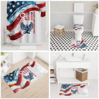 Patriot Day 911 Memorial Bathroom Set American Flag and Angel Soldier Honor and Remember - Wonder Print Shop