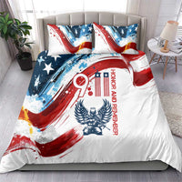 Patriot Day 911 Memorial Bedding Set American Flag and Angel Soldier Honor and Remember - Wonder Print Shop