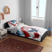 Patriot Day 911 Memorial Bedding Set American Flag and Angel Soldier Honor and Remember - Wonder Print Shop