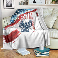 Patriot Day 911 Memorial Blanket American Flag and Angel Soldier Honor and Remember - Wonder Print Shop
