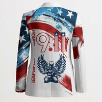 Patriot Day 911 Memorial Blazer American Flag and Angel Soldier Honor and Remember - Wonder Print Shop
