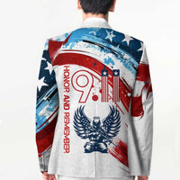 Patriot Day 911 Memorial Blazer American Flag and Angel Soldier Honor and Remember - Wonder Print Shop