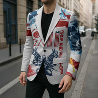 Patriot Day 911 Memorial Blazer American Flag and Angel Soldier Honor and Remember - Wonder Print Shop