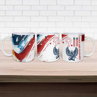 Patriot Day 911 Memorial Ceramic Mug American Flag and Angel Soldier Honor and Remember - Wonder Print Shop