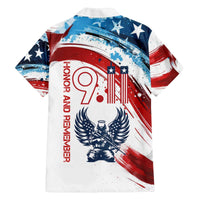 Patriot Day 911 Memorial Family Matching Off The Shoulder Long Sleeve Dress and Hawaiian Shirt American Flag and Angel Soldier Honor and Remember - Wonder Print Shop
