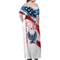 Patriot Day 911 Memorial Family Matching Off Shoulder Maxi Dress and Hawaiian Shirt American Flag and Angel Soldier Honor and Remember - Wonder Print Shop