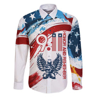 Patriot Day 911 Memorial Family Matching Short Sleeve Bodycon Dress and Hawaiian Shirt American Flag and Angel Soldier Honor and Remember - Wonder Print Shop