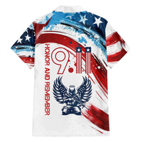 Patriot Day 911 Memorial Hawaiian Shirt American Flag and Angel Soldier Honor and Remember - Wonder Print Shop