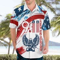Patriot Day 911 Memorial Hawaiian Shirt American Flag and Angel Soldier Honor and Remember - Wonder Print Shop