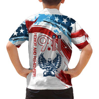 Patriot Day 911 Memorial Kid Hawaiian Shirt American Flag and Angel Soldier Honor and Remember - Wonder Print Shop