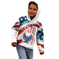 Patriot Day 911 Memorial Kid Hoodie American Flag and Angel Soldier Honor and Remember - Wonder Print Shop