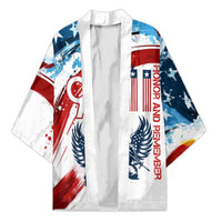 Patriot Day 911 Memorial Kimono American Flag and Angel Soldier Honor and Remember - Wonder Print Shop