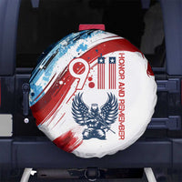 Patriot Day 911 Memorial Spare Tire Cover American Flag and Angel Soldier Honor and Remember - Wonder Print Shop