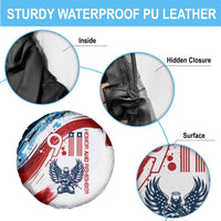 Patriot Day 911 Memorial Spare Tire Cover American Flag and Angel Soldier Honor and Remember - Wonder Print Shop