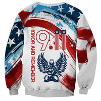 Patriot Day 911 Memorial Sweatshirt American Flag and Angel Soldier Honor and Remember - Wonder Print Shop