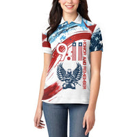 Patriot Day 911 Memorial Women Polo Shirt American Flag and Angel Soldier Honor and Remember - Wonder Print Shop