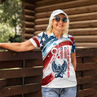 Patriot Day 911 Memorial Women Polo Shirt American Flag and Angel Soldier Honor and Remember - Wonder Print Shop