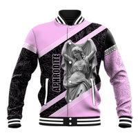 Aphrodite Greek Goddess Baseball Jacket Classical Mythology Floral Statue Art