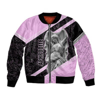 Aphrodite Greek Goddess Bomber Jacket Classical Mythology Floral Statue Art