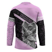 Aphrodite Greek Goddess Hockey Jersey Classical Mythology Floral Statue Art