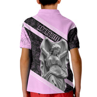 Aphrodite Greek Goddess Kid Polo Shirt Classical Mythology Floral Statue Art