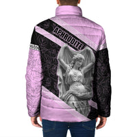 Aphrodite Greek Goddess Padded Jacket Classical Mythology Floral Statue Art