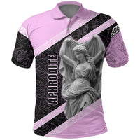 Aphrodite Greek Goddess Polo Shirt Classical Mythology Floral Statue Art