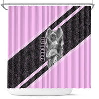 Aphrodite Greek Goddess Shower Curtain Classical Mythology Floral Statue Art