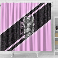Aphrodite Greek Goddess Shower Curtain Classical Mythology Floral Statue Art
