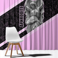 Aphrodite Greek Goddess Window Curtain Classical Mythology Floral Statue Art